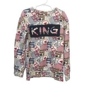 Sean John King Child Small Cotton Blend Long Sleeve Crew Neck Sweatshirt